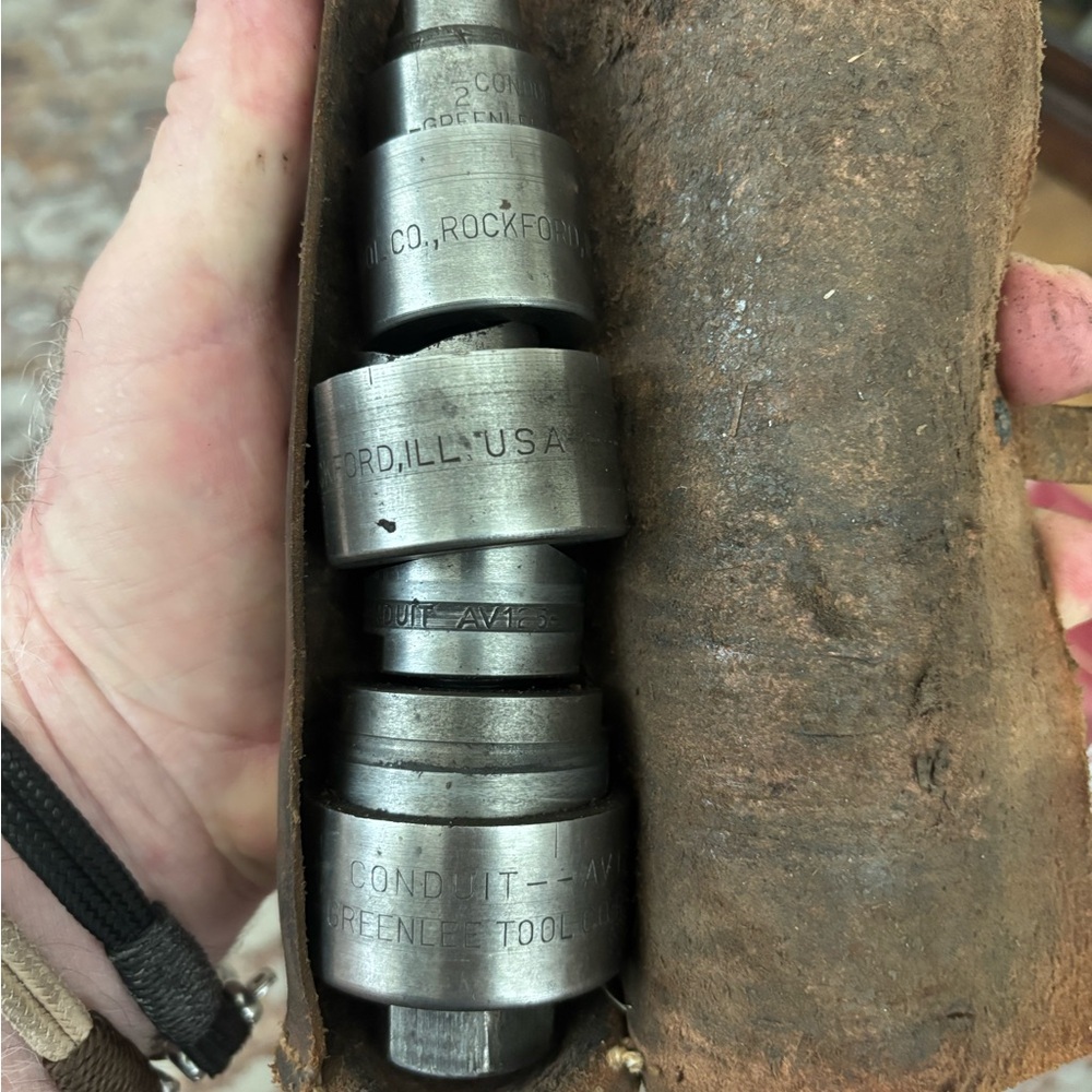 Vintage Greenlee knockout punch set Rockford Rare Tool